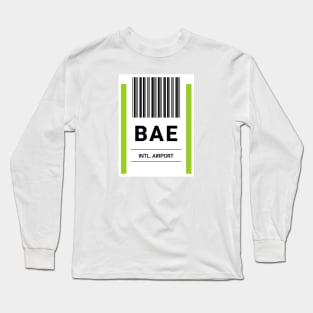 BAE Airport Baggage Label Long Sleeve T-Shirt